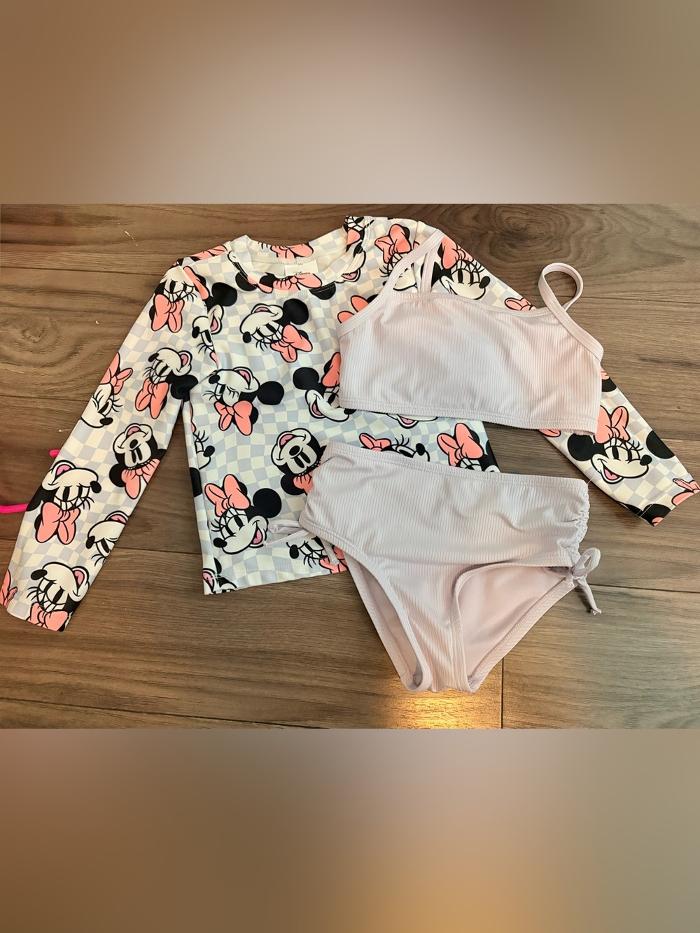 Disney Minnie Mouse lavender Three-Piece Swim Set